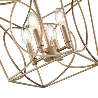 Tracy 4-Light Semi-Flush Ceiling Mount Painted Modern Gold