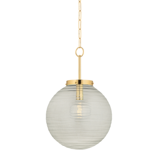 FALLS MILLS Pendant with Aged Brass Finish