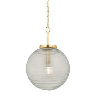 FALLS MILLS Pendant with Aged Brass Finish