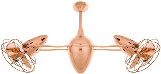 Ar Ruthiane series 360° dual headed rotational ceiling fan. Multiple finish options to choose from. Polished Copper / Polished Copper Finish / 46 Inch
