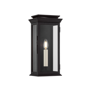 LOUIE EXTERIOR WALL SCONCE with FORGED IRON Finish
