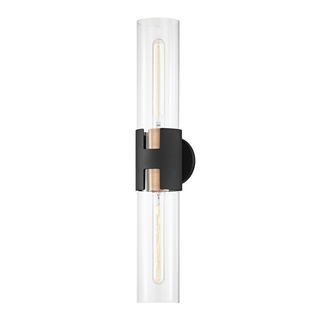 Amado Wall Sconce with PATINA BRASS/TEXTURED BLACK Finish