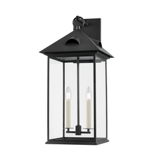 CORNING Exterior Wall Sconce with FORGED IRON Finish