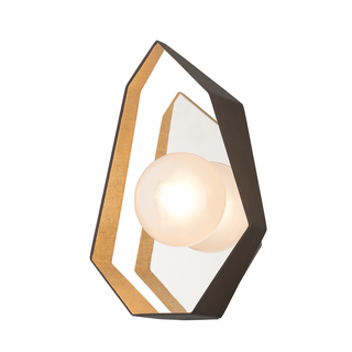 Origami Wall Sconce with BRONZE WITH GOLD LEAF Finish