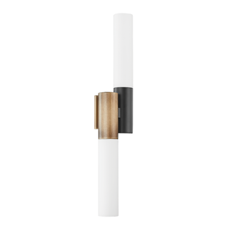 Koa Wall Sconce with PATINA BRASS/SOFT BLACK Finish