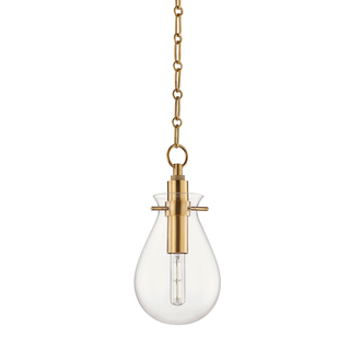 Ivy Pendant with Aged Brass Finish