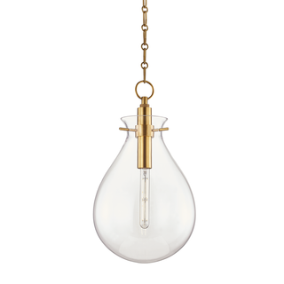 Ivy Pendant with Aged Brass Finish