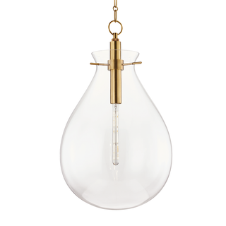 Ivy Pendant with Aged Brass Finish