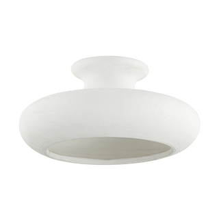 Annie Semi Flush with Aged Brass Finish