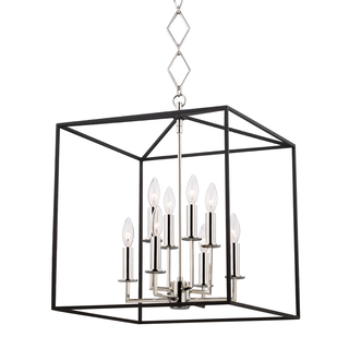 Richie Lantern with Polished Nickel/black Finish