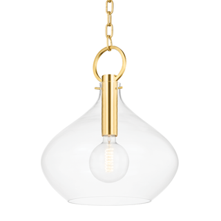 Lina Pendant with Aged Brass Finish