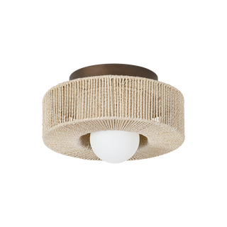 Coleman Flush Mount with Bronze Leaf Finish