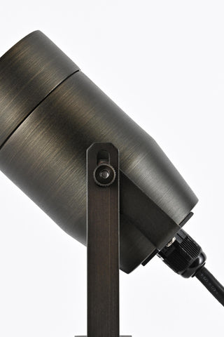 Outdoor 12V Cast Brass spot light 2 inch Wide x 4.5 inch High in Dark Bronze