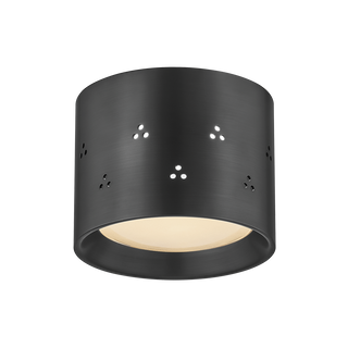 EDISTO Flush Mount with DISTRESSED BRONZE Finish