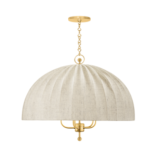 PALMETTO Chandelier with AGED BRASS Finish