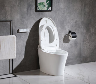 Smart Round Bidet Toilet in Glossy White