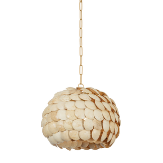 EDRIC Pendant with VINTAGE GOLD LEAF Finish