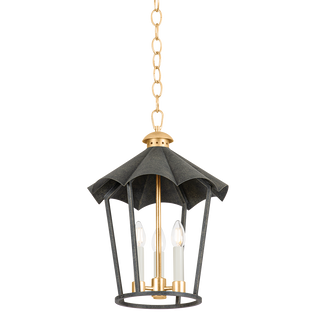 WILDOMAR Lantern with VINTAGE GOLD LEAF/FRENCH IRON Finish