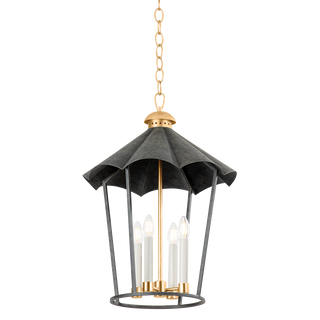 WILDOMAR Lantern with VINTAGE GOLD LEAF/FRENCH IRON Finish