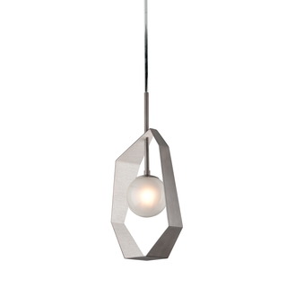 Origami Pendant with GRAPHITE WITH SILVER LEAF Finish