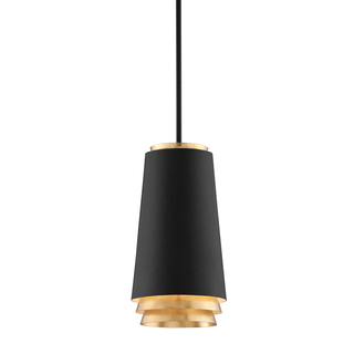 Fahrenheit Pendant with TEXTURED BLACK W-GOLD LEAF Finish