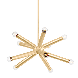 DASH Chandelier with VINTAGE GOLD LEAF Finish