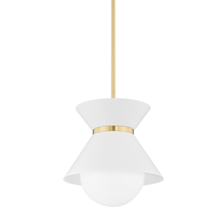 Scout Pendant with SOFT WHITE/PATINA BRASS Finish
