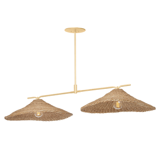 VALIER Linear with VINTAGE GOLD LEAF Finish