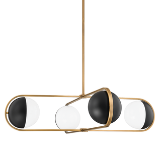 WILLARD Chandelier with PATINA BRASS Finish
