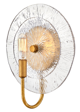 Rene Medium Single Light Sconce in Distressed Brass