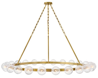 Coco Extra Large Single Tier Chandelier in Lacquered Brass