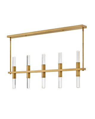 Cecily Large Ten Light LED Linear in Heritage Brass