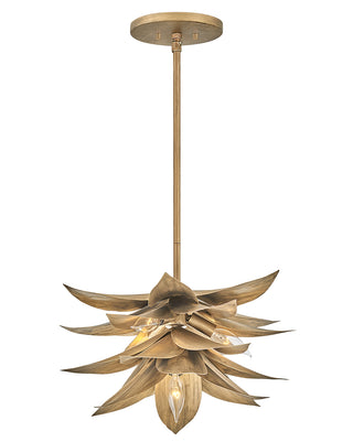 Agave Large Convertible Pendant in Burnished Gold