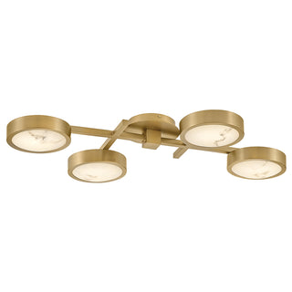 Cava Large Flush Mount in Lacquered Brass