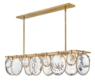Nala Medium Eight Light Linear in Heritage Brass
