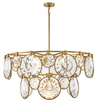 Nala Large Multi Tier Chandelier in Heritage Brass