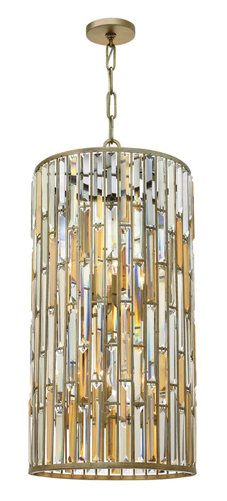 Gemma Large Two Tier Drum in Silver Leaf