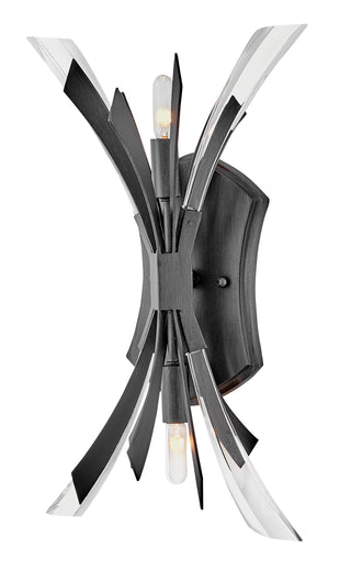 Vida Medium Two Light Sconce in Brushed Graphite