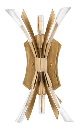 Vida Medium Two Light Sconce in Burnished Gold