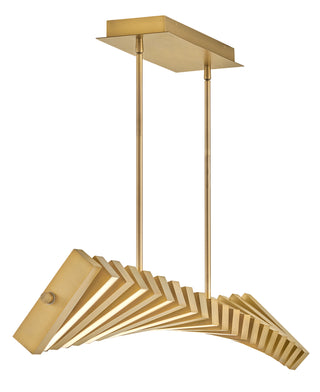 Stitch Medium Adjustable LED Linear in Lacquered Brass