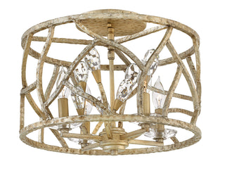 Eve Medium Convertible Flush Mount in Champagne Gold