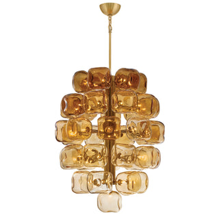 Perriand Medium Chandelier in Unlacquered Brass