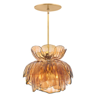 Fantine Small Chandelier in Unlacquered Brass