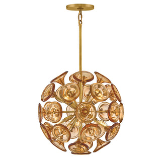 Maya Large Pendant in Unlacquered Brass
