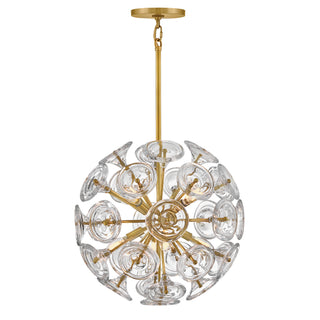 Maya Large Pendant in Unlacquered Brass