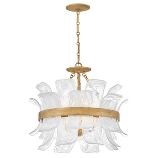 Fleur Medium Convertible Chandelier in Burnished Gold