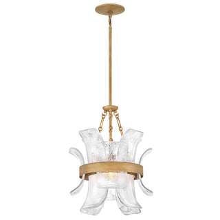 Fleur Large Pendant in Burnished Gold