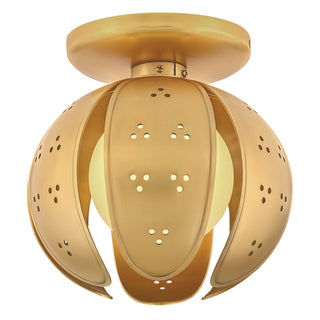 Anthos Small Semi-Flush Mount in Unlacquered Brass