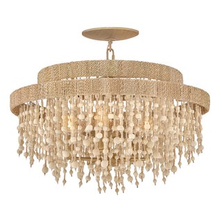 Freya Medium Semi Flush Mount in Burnished Gold