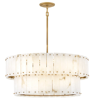 Simone Medium Drum Chandelier in Burnished Gold